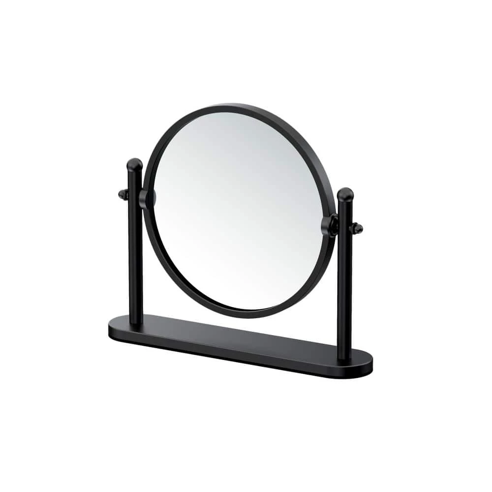 Gatco 10.38 in. x 8.75 in. Table Makeup Mirror in Matte Black 3 Gatco 10.38 in. x 8.75 in. Table Makeup Mirror in Matte Black