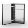 Niveal 15 in. W x 24 in. H Rectangular Matte Black Aluminum Recessed/Surface Mount Medicine Cabinet with Mirror -Makeup Mirrors Sales Store matte black medicine cabinets with mirrors lumca 1524mb 64 1000