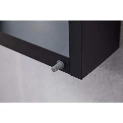 Niveal 15 in. W x 24 in. H Rectangular Matte Black Aluminum Recessed/Surface Mount Medicine Cabinet with Mirror -Makeup Mirrors Sales Store matte black medicine cabinets with mirrors lumca 1524mb fa 1000