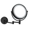 Nameeks 8 in. x 13.23 in. Lighted Magnifying Wall Makeup Mirror in Matte Black 1 Nameeks 8 in. x 13.23 in. Lighted Magnifying Wall Makeup Mirror in Matte Black -Makeup Mirrors Sales Store matte black nameeks makeup mirrors nameeks ar7705 blk 5x 64 1000