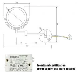 YASINU 8 in. x 13.38 in. Double-Sided 1X and 3X Magnifying Retractable Wall-Mounted LED Bathroom Makeup Mirror in Matte Black 15 YASINU 8 in. x 13.38 in. Double-Sided 1X and 3X Magnifying Retractable Wall-Mounted LED Bathroom Makeup Mirror in Matte Black -Makeup Mirrors Sales Store matte black yasinu makeup mirrors ynsn963mb fa 1000