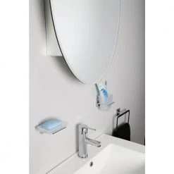 Croydex 21 in. W x 31 in. H Frameless Aluminum Surface-Mount Bathroom Medicine Cabinet with Easy Hang System -Makeup Mirrors Sales Store mirror croydex medicine cabinets with mirrors wc101569yw c3 1000