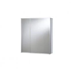 Croydex 24 in. W x 26 in. H Aluminum Recessed or Surface-Mount Bathroom Medicine Cabinet with Easy Hang System