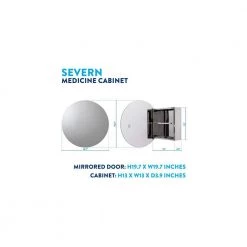 Croydex Severn 21-1/2 in. W x 21-1/2 in. H x 4-3/10 in. D Frameless Stainless Steel Surface-Mount Bathroom Medicine Cabinet -Makeup Mirrors Sales Store mirror croydex medicine cabinets with mirrors wc836005yw c3 1000