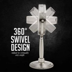 OVENTE 3.2 in. x 12 in. Lighted Magnifying Tabletop Makeup Mirror in Nickel Brushed -Makeup Mirrors Sales Store nickel brushed ovente makeup mirrors mfm70br 4f 1000