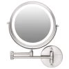 OVENTE 1.6 in. x 13.2 in. Lighted Magnifying Wall Makeup Mirror in Nickel Brushed 2 OVENTE 1.6 in. x 13.2 in. Lighted Magnifying Wall Makeup Mirror in Nickel Brushed -Makeup Mirrors Sales Store nickel brushed ovente makeup mirrors mfw85br1x10x 64 1000