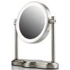 OVENTE 9.3 in. x 13 in. Tabletop Makeup Mirror in Nickel Brushed -Makeup Mirrors Sales Store nickel brushed ovente makeup mirrors mht80br1x10x 64 1000
