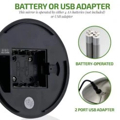 OVENTE 6 in. x 16 in. Tabletop Makeup Mirror in Nickel Brushed -Makeup Mirrors Sales Store nickel brushed ovente makeup mirrors mlt45br1x5x 1d 1000