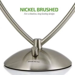 OVENTE 6 in. x 16 in. Tabletop Makeup Mirror in Nickel Brushed -Makeup Mirrors Sales Store nickel brushed ovente makeup mirrors mlt45br1x5x 1f 1000