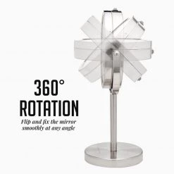 OVENTE Small Nickel Brushed Lighted Tabletop Makeup Mirror (11.6 in. H x 7.1 in. W), 1x-7x Magnification -Makeup Mirrors Sales Store nickel brushed ovente makeup mirrors mlt60br1x7x c3 1000