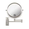 EAKYHOM 8 in. W x 8 in. H Small Round Magnifying 10X Wall Mount Bathroom Makeup Mirror in Nickel -Makeup Mirrors Sales Store nickel eakyhom makeup mirrors els8k wn 64 1000