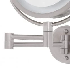 Jerdon 8.5 in. Lighted Wall Makeup Mirror in Nickel, Direct Wire -Makeup Mirrors Sales Store nickel jerdon makeup mirrors hl75nd a0 1000