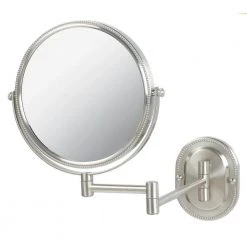 Jerdon 7X Wall Mount Makeup Mirror in Nickel