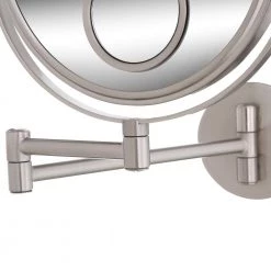 Jerdon 11 in. x 12 in. Wall Makeup Mirror in Nickel -Makeup Mirrors Sales Store nickel jerdon makeup mirrors jp7510n 40 1000