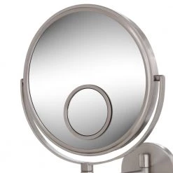 Jerdon 11 in. x 12 in. Wall Makeup Mirror in Nickel -Makeup Mirrors Sales Store nickel jerdon makeup mirrors jp7510n a0 1000