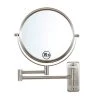 Unbranded 8 in. Small Round 10X HD Magnifying Double Sided Telescopic Bathroom Makeup Mirror in Brushed Nickel -Makeup Mirrors Sales Store nickel makeup mirrors aybszhd491 64 1000