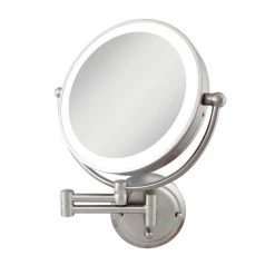 Zadro Glamour 18 in. H x 14 in. W Fluorescent Wall Mount Bi-View 5X/1X Magnification Hardwired Makeup Mirror in Satin Nickel 13 Zadro Glamour 18 in. H x 14 in. W Fluorescent Wall Mount Bi-View 5X/1X Magnification Hardwired Makeup Mirror in Satin Nickel -Makeup Mirrors Sales Store nickel zadro makeup mirrors glaw45hw 44 1000