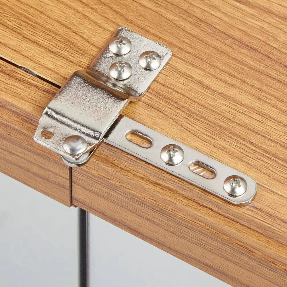 Home Decorators Collection 24 in. W x 24-3/16 in. H Fog Free Framed Surface-Mount Tri-View Bathroom Medicine Cabinet in Oak with Mirror 6 Home Decorators Collection 24 in. W x 24-3/16 in. H Fog Free Framed Surface-Mount Tri-View Bathroom Medicine Cabinet in Oak with Mirror - Image 4