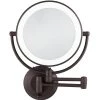 Zadro 15 in. L x 12 in. W LED Lighted Round Wall Mount Bi-View 10X/1X Magnification Beauty Makeup Mirror in Bronze 2 Zadro 15 in. L x 12 in. W LED Lighted Round Wall Mount Bi-View 10X/1X Magnification Beauty Makeup Mirror in Bronze -Makeup Mirrors Sales Store oil rubbed bronze zadro makeup mirrors ledw810 64 1000