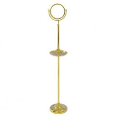 Allied Brass 10.5 in. x 56 in. Tabletop Makeup Mirror in Polished Brass