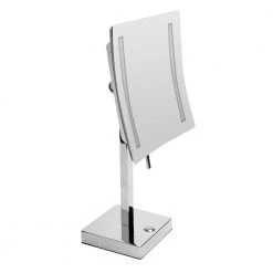 ALFI BRAND 7.875 in. x 14.5 in. Lighted Tabletop Makeup Mirror in Polished Chrome