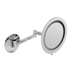 ALFI BRAND 9 in. x 9 in. Lighted Wall Makeup Mirror in Polished Chrome