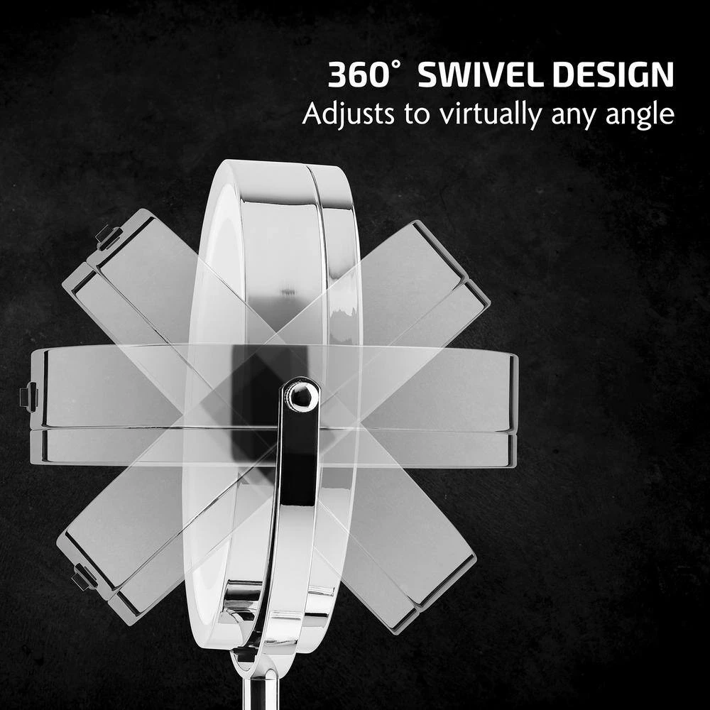 OVENTE 5.3 in. x 12.8 in. Tabletop Makeup Mirror in Polished Chrome 8 OVENTE 5.3 in. x 12.8 in. Tabletop Makeup Mirror in Polished Chrome - Image 6