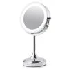 OVENTE 5.3 in. x 12.8 in. Tabletop Makeup Mirror in Polished Chrome -Makeup Mirrors Sales Store polished chrome ovente makeup mirrors mct70ch1x7x 64 1000