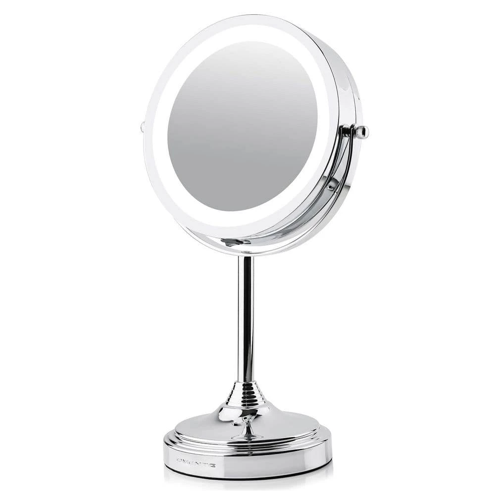 OVENTE 5.3 in. x 12.8 in. Tabletop Makeup Mirror in Polished Chrome 3 OVENTE 5.3 in. x 12.8 in. Tabletop Makeup Mirror in Polished Chrome