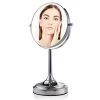OVENTE Small Round Tabletop Polished Chrome Makeup Mirror (13.3 in. H x 5.3 in. W), 1x-7x Magnification 1 OVENTE Small Round Tabletop Polished Chrome Makeup Mirror (13.3 in. H x 5.3 in. W), 1x-7x Magnification -Makeup Mirrors Sales Store polished chrome ovente makeup mirrors mnlct70ch1x7x 64 1000