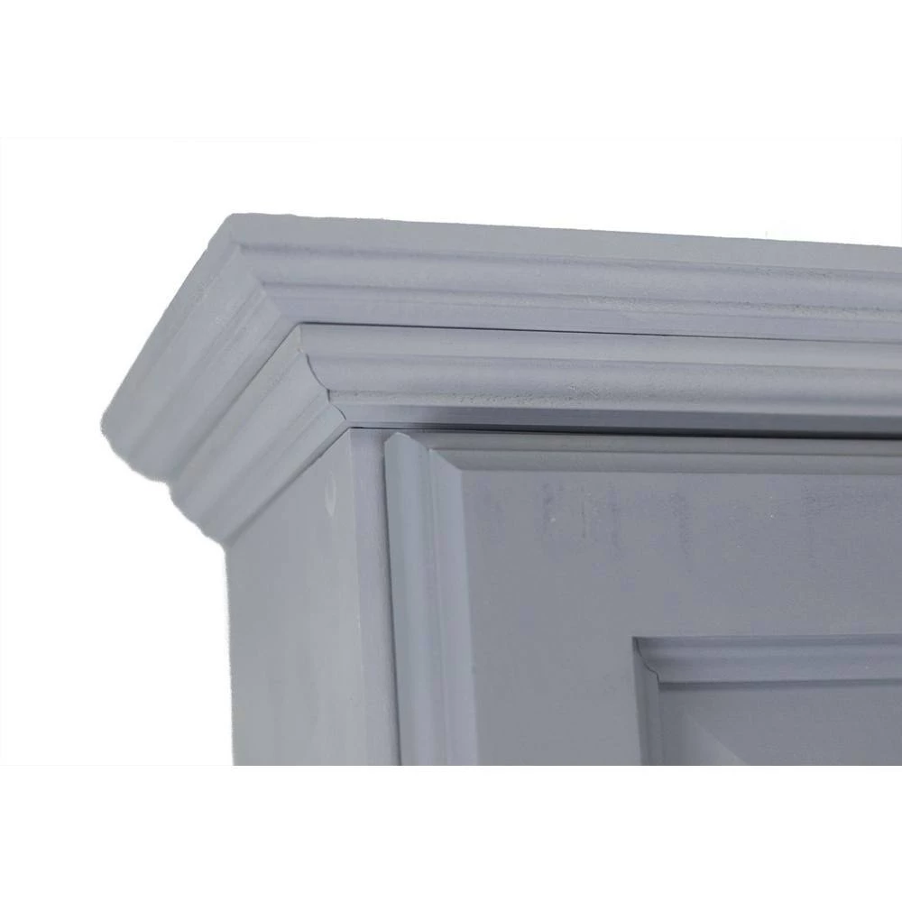 WG Wood Products Atwater 17 in. W x 37.5 in. H Primed Gray Surface Mount Medicine Cabinet without Mirror 6 WG Wood Products Atwater 17 in. W x 37.5 in. H Primed Gray Surface Mount Medicine Cabinet without Mirror - Image 4