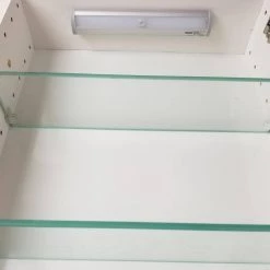 WG Wood Products Davis Slab Panel Frameless 15.5 in. W x 23.5 in. H Primed Gray Recessed Medicine Cabinet without Mirror with LED Light -Makeup Mirrors Sales Store primed gray wg wood products medicine cabinets without mirrors dav 222 primed fa 1000