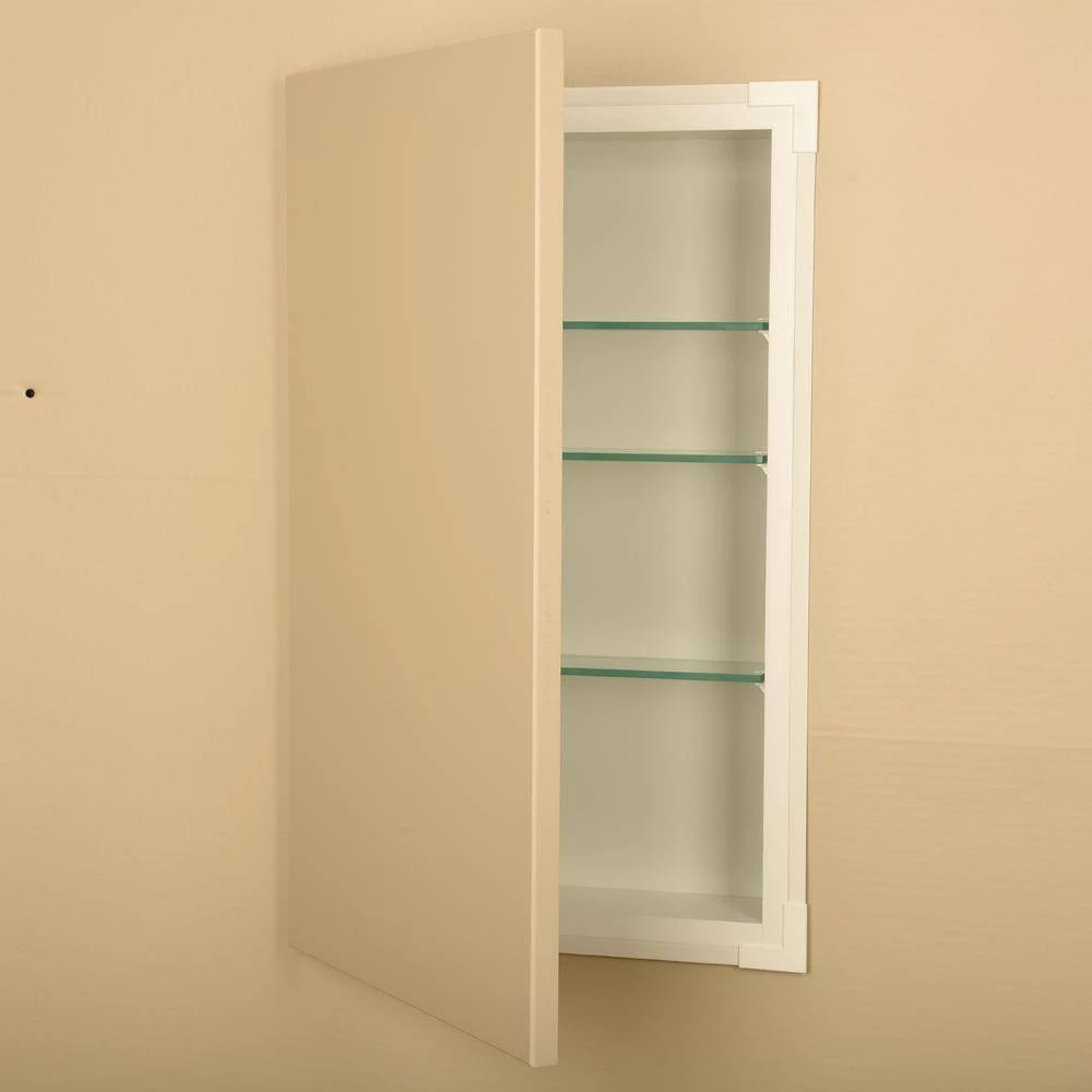 WG Wood Products 15.5 in. W x 19.5 in. H 3.5 in. D Greystone Slab Panel Primed Gray Recessed Medicine Cabinet without Mirror 11 WG Wood Products 15.5 in. W x 19.5 in. H 3.5 in. D Greystone Slab Panel Primed Gray Recessed Medicine Cabinet without Mirror - Image 9