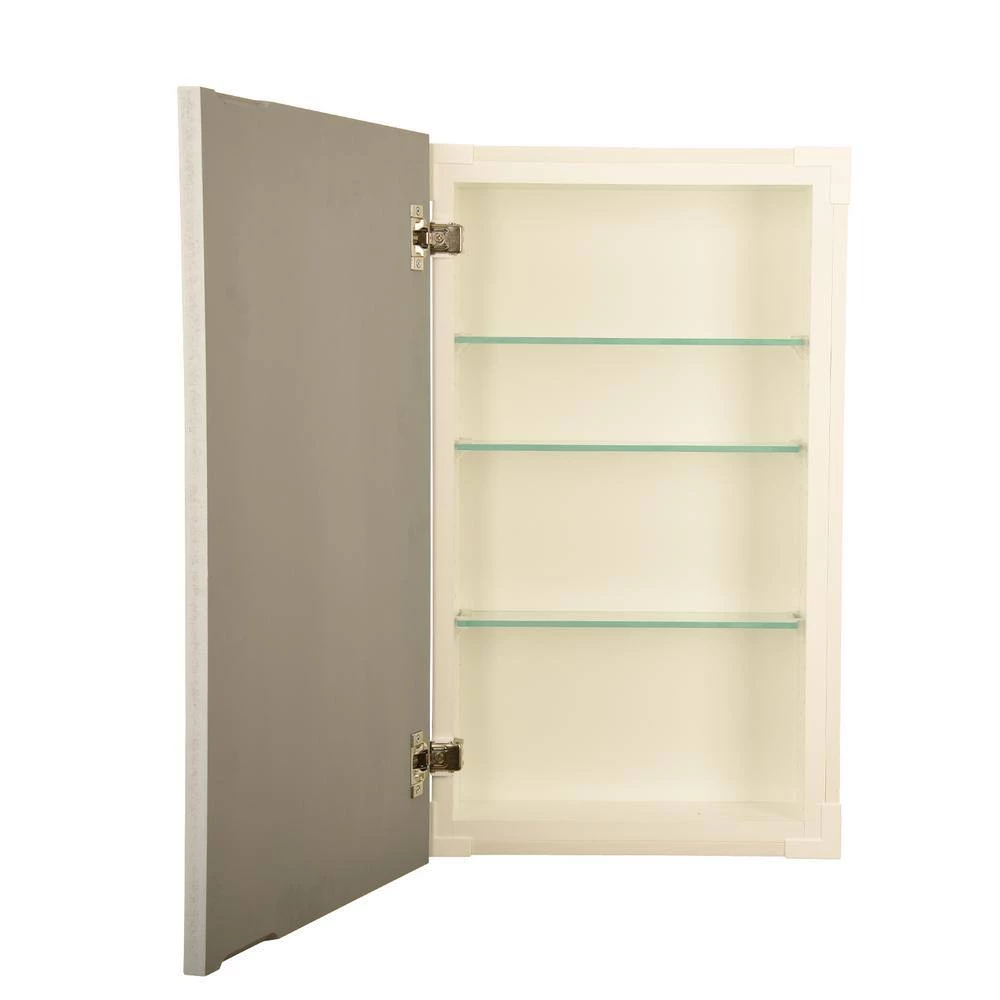 WG Wood Products 15.5 in. W x 19.5 in. H 3.5 in. D Greystone Slab Panel Primed Gray Recessed Medicine Cabinet without Mirror 5 WG Wood Products 15.5 in. W x 19.5 in. H 3.5 in. D Greystone Slab Panel Primed Gray Recessed Medicine Cabinet without Mirror - Image 3