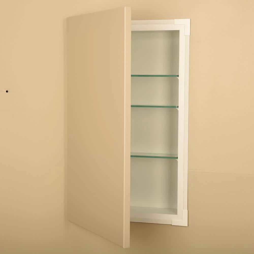 WG Wood Products 15.5 in. W x 23.5 in. H 3.5 in. D Greystone Slab Panel Primed Gray Recessed Medicine Cabinet without Mirror 11 WG Wood Products 15.5 in. W x 23.5 in. H 3.5 in. D Greystone Slab Panel Primed Gray Recessed Medicine Cabinet without Mirror - Image 9