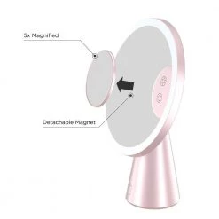 ProMounts 13.38 in. x 9.09 in. x 4.1 in Bluetooth Speaker LED Tabletop HD Magnifying Makeup Beauty Mirror in Rose Gold Finish 16 ProMounts 13.38 in. x 9.09 in. x 4.1 in Bluetooth Speaker LED Tabletop HD Magnifying Makeup Beauty Mirror in Rose Gold Finish -Makeup Mirrors Sales Store rose gold finish promounts makeup mirrors opcm003 bt 4f 1000