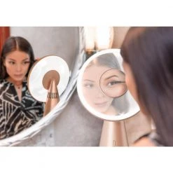 ProMounts 13.38 in. x 9.09 in. x 4.1 in Bluetooth Speaker LED Tabletop HD Magnifying Makeup Beauty Mirror in Rose Gold Finish 19 ProMounts 13.38 in. x 9.09 in. x 4.1 in Bluetooth Speaker LED Tabletop HD Magnifying Makeup Beauty Mirror in Rose Gold Finish -Makeup Mirrors Sales Store rose gold finish promounts makeup mirrors opcm003 bt fa 1000