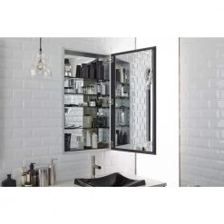 KOHLER Catalan 20-1/8 in. W x 36 in. H Aluminum Single-Door Surface-Mount Medicine Cabinet -Makeup Mirrors Sales Store satin anodized aluminum kohler medicine cabinets with mirrors k 2918 pg saa 4f 1000