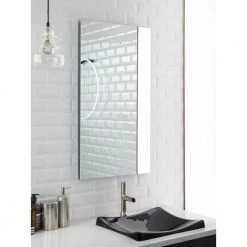 KOHLER Catalan 20-1/8 in. W x 36 in. H Aluminum Single-Door Surface-Mount Medicine Cabinet -Makeup Mirrors Sales Store satin anodized aluminum kohler medicine cabinets with mirrors k 2918 pg saa c3 1000