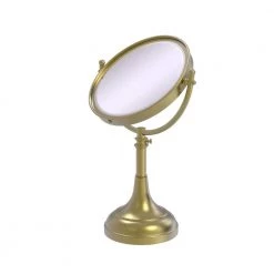 Allied Brass 23 in. x 8 in. Vanity Top Makeup Mirror 3x Magnification in Satin Brass