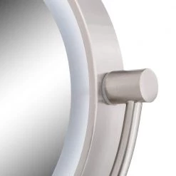 Zadro 12 in. L x 9 in. W LED Lighted Round Wall Mount Bi-View 5X/1X Magnification Plugin Beauty Makeup Mirror in Satin Nickel 18 Zadro 12 in. L x 9 in. W LED Lighted Round Wall Mount Bi-View 5X/1X Magnification Plugin Beauty Makeup Mirror in Satin Nickel -Makeup Mirrors Sales Store satin nickel zadro makeup mirrors ledmw45 1d 1000