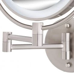 Zadro 12 in. L x 9 in. W LED Lighted Round Wall Mount Bi-View 5X/1X Magnification Plugin Beauty Makeup Mirror in Satin Nickel 22 Zadro 12 in. L x 9 in. W LED Lighted Round Wall Mount Bi-View 5X/1X Magnification Plugin Beauty Makeup Mirror in Satin Nickel -Makeup Mirrors Sales Store satin nickel zadro makeup mirrors ledmw45 4f 1000