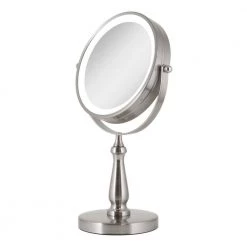 Zadro 7.75 in. x 12.5 in LED Freestanding Bi-View 8X/1X Magnification Cordless Vanity Beauty Makeup Mirror in Satin Nickel 12 Zadro 7.75 in. x 12.5 in LED Freestanding Bi-View 8X/1X Magnification Cordless Vanity Beauty Makeup Mirror in Satin Nickel -Makeup Mirrors Sales Store satin nickel zadro makeup mirrors lvan48 1f 1000