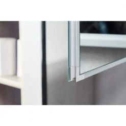 TaiMei 15 in. x 24 in. Frameless Recessed or Surface-Mount Beveled Single Mirror Bathroom Medicine Cabinet -Makeup Mirrors Sales Store satin polished crystal taimei medicine cabinets with mirrors mmc1524 sa 76 1000