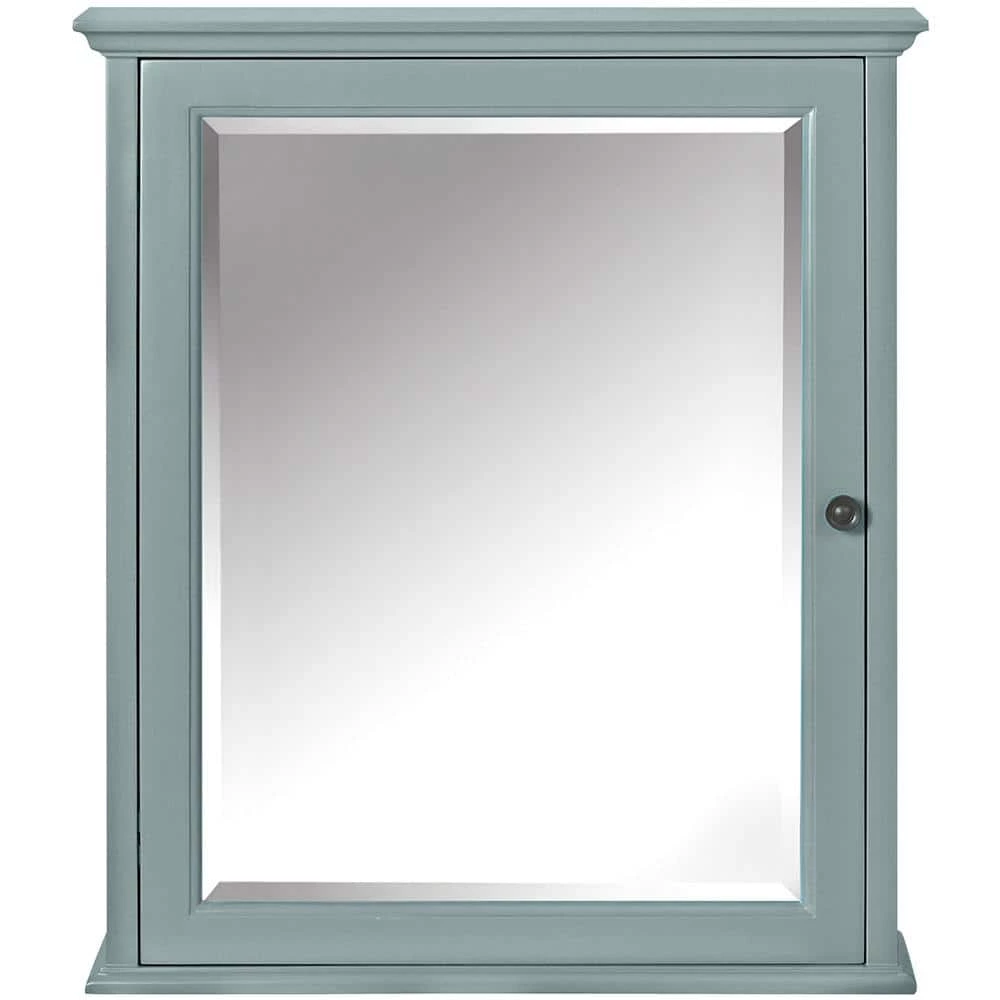 Home Decorators Collection Hamilton 23-3/4 in. W x 27 in. H x 8 in. D Framed Surface-Mount Bathroom Medicine Cabinet in Sea Glass 3 Home Decorators Collection Hamilton 23-3/4 in. W x 27 in. H x 8 in. D Framed Surface-Mount Bathroom Medicine Cabinet in Sea Glass