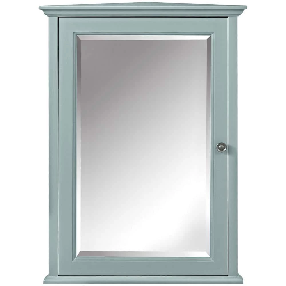 Home Decorators Collection Hamilton 20 in. W x 27 in. H x 12 in. D Corner Bathroom Storage Wall Cabinet in Sea Glass 3 Home Decorators Collection Hamilton 20 in. W x 27 in. H x 12 in. D Corner Bathroom Storage Wall Cabinet in Sea Glass
