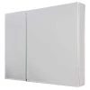 Glacier Bay 30 in. W x 26 in. H Frameless Recessed or Surface-Mount Bi-View Bathroom Medicine Cabinet with Beveled Mirror in Silver