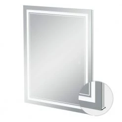 Tatahance 28 in. W x 36 in. H Rectangle Freestanding Bathroom Makeup Mirror in Silver