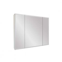 Unbranded 36 in. W x 26 in. H Large Rectangular Silver Aluminum Recessed Surface Mount Medicine Cabinet with Mirror