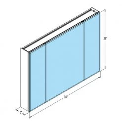 Unbranded 36 in. W x 26 in. H Large Rectangular Silver Aluminum Recessed Surface Mount Medicine Cabinet with Mirror -Makeup Mirrors Sales Store silver medicine cabinets with mirrors dj55135206 yg fa 1000